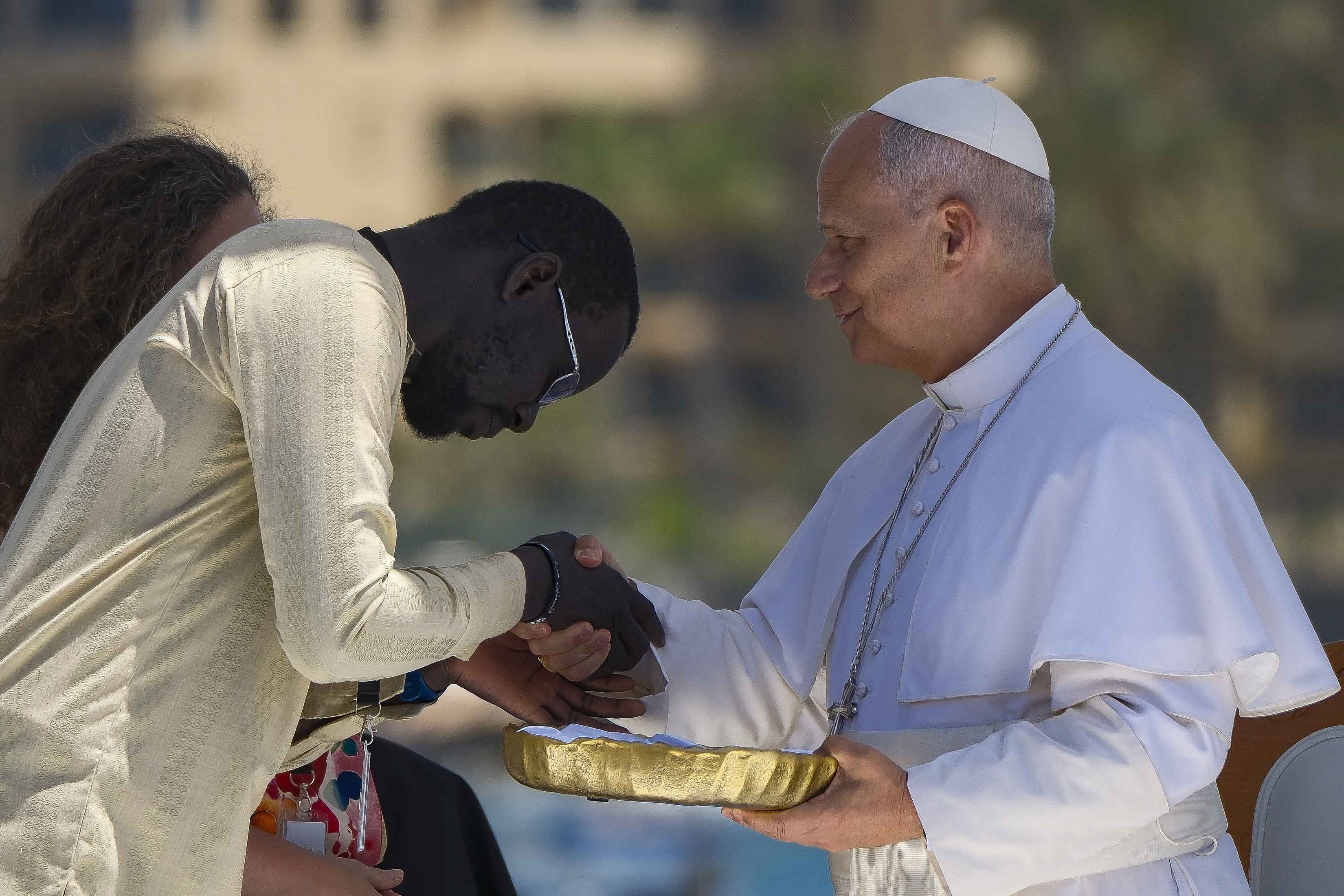 Pope Leo XIV during various events in central GRAN CANARIA on the occasion of his visit to Spain with a focus on migration, on June 12, 2026, in Madrid, Spain.