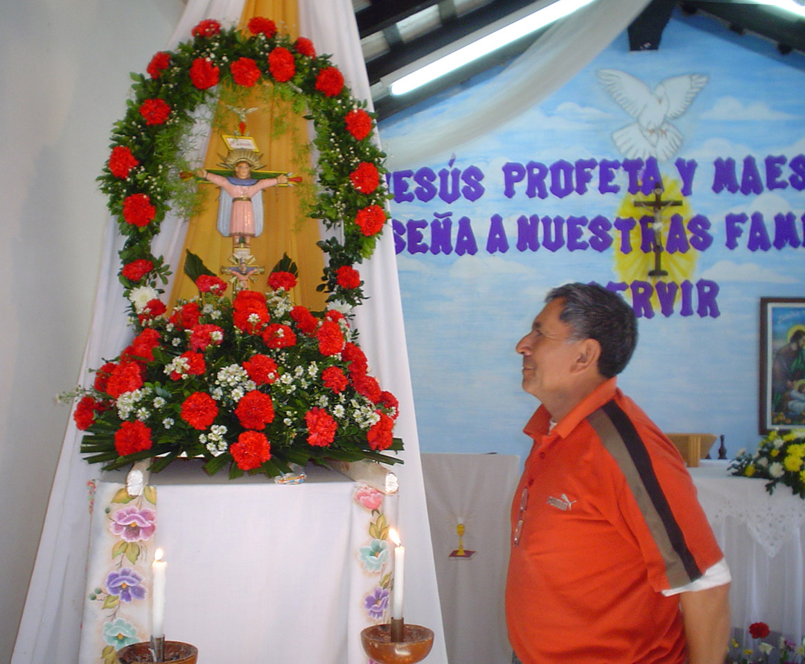 Don Bernardo Villagra Godoy en la capilla Santa Librada